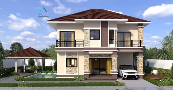 Desain Rumah Minimalis 2 Lantai Hitam Putih