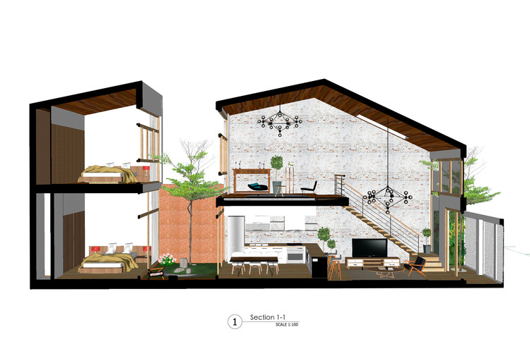 Desain rumah minimal luas tanah 4x10m