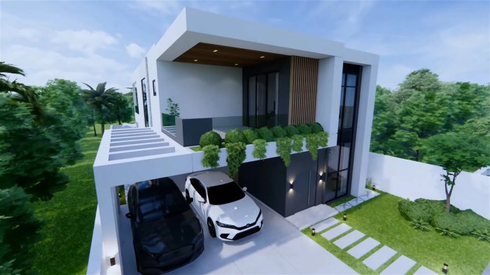 Desain rumah luas tanah 9x17