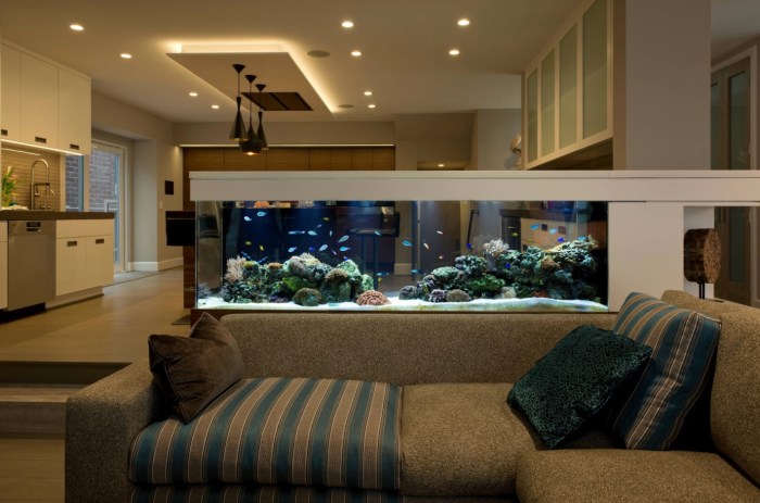 Aquarium im Wohnzimmer Ein Stück Natur zuhause